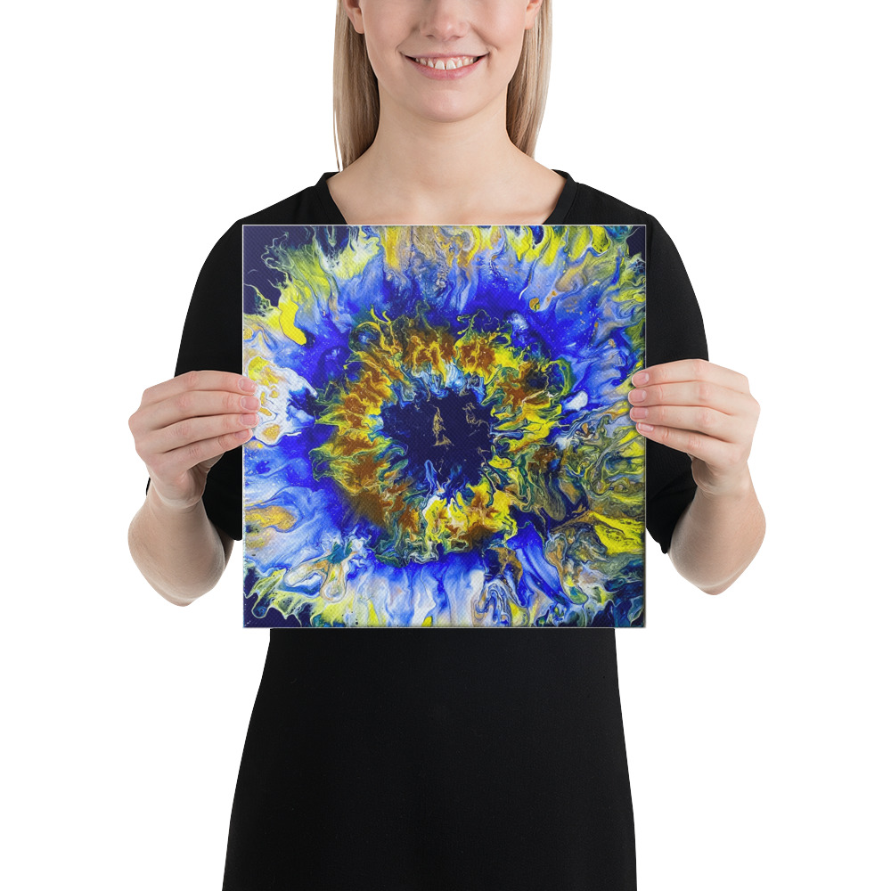 "Blue Bloomin"  12'x 12" Canvas