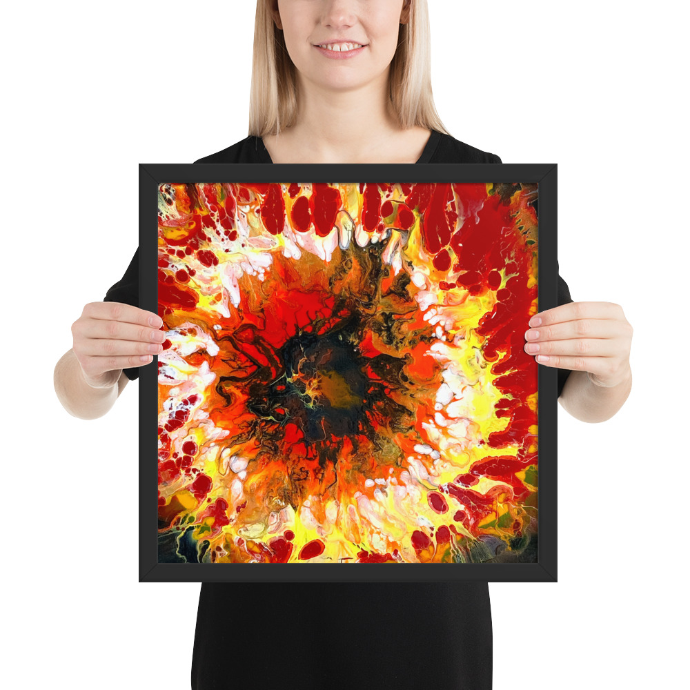 Framed  Eye of Fire photo paper poster