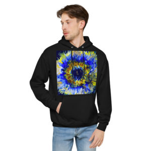 "Blue Bloomin" Unisex fleece hoodie