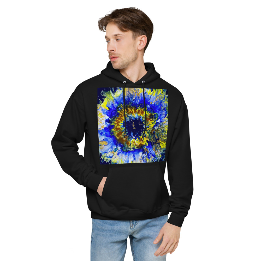 "Blue Bloomin" Unisex fleece hoodie