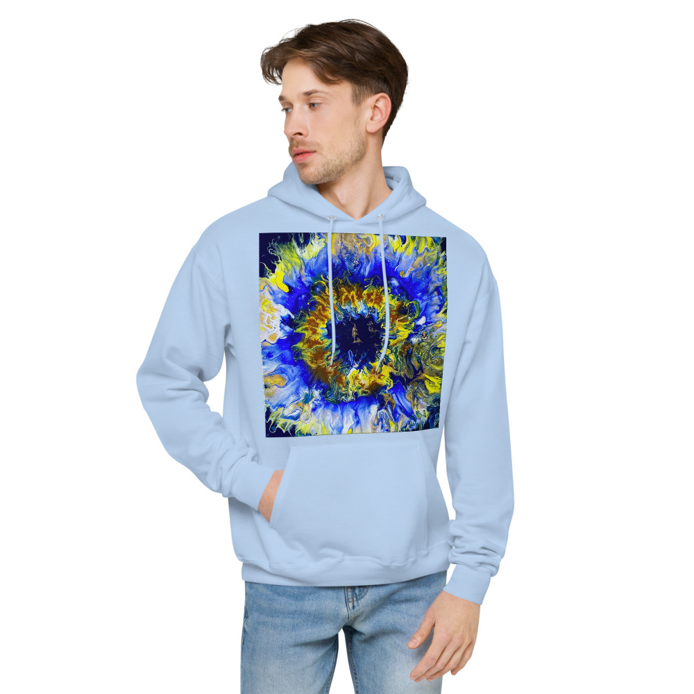 "Blue Bloomin" Unisex fleece hoodie - Image 6