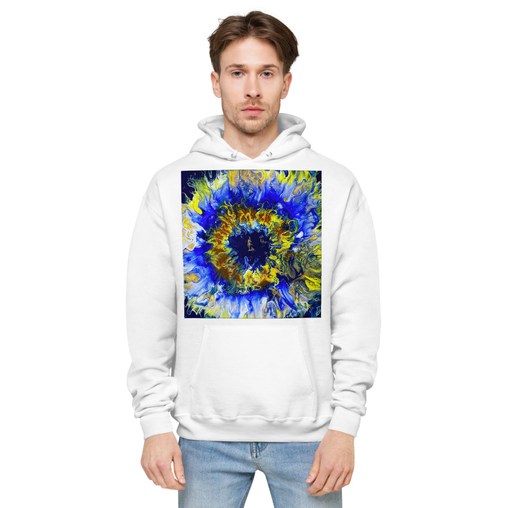 "Blue Bloomin" Unisex fleece hoodie - Image 7