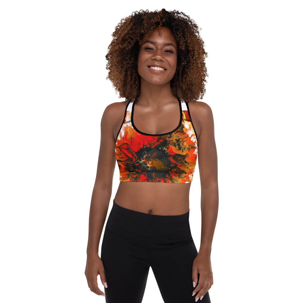 "Eye of Fire" Padded Sports Bra