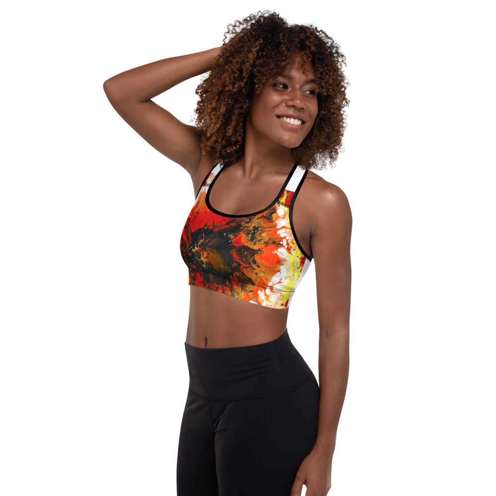 "Eye of Fire" Padded Sports Bra - Image 2