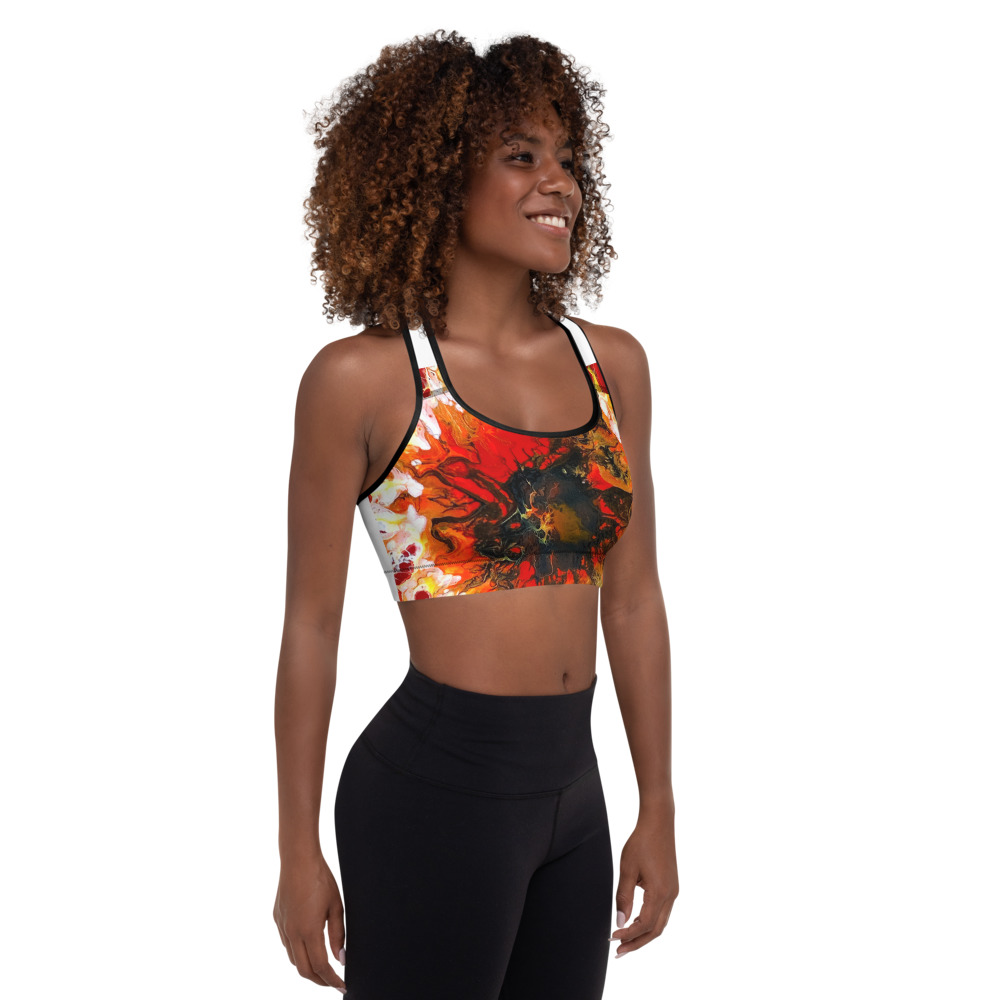 "Eye of Fire" Padded Sports Bra - Image 3