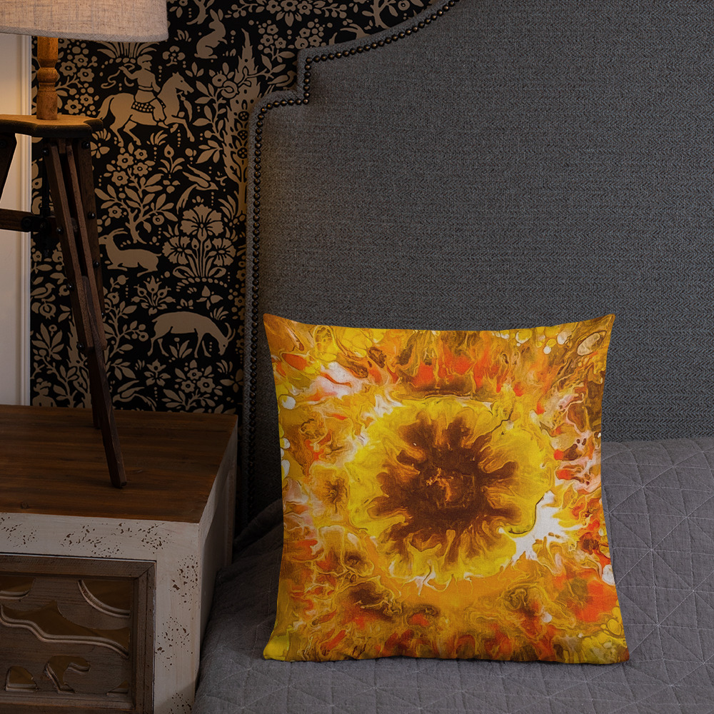 "Sunflower Burst" Premium Pillow