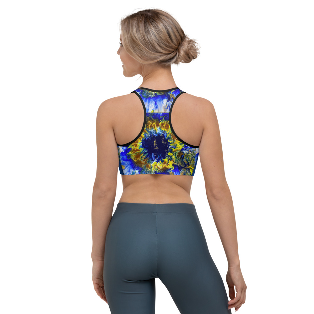 "Blue Bloomin" Sports bra - Image 4