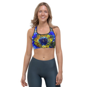 "Blue Bloomin" Sports bra