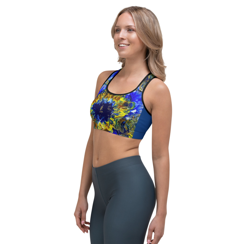 "Blue Bloomin" Sports bra - Image 2