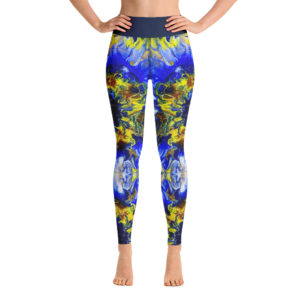 "Blue Bloomin" Yoga Leggings