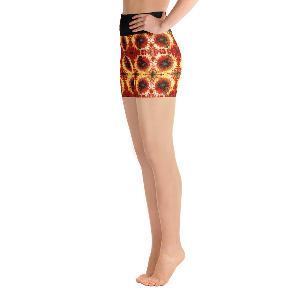 "Eye of Fire" Yoga Shorts - Image 2