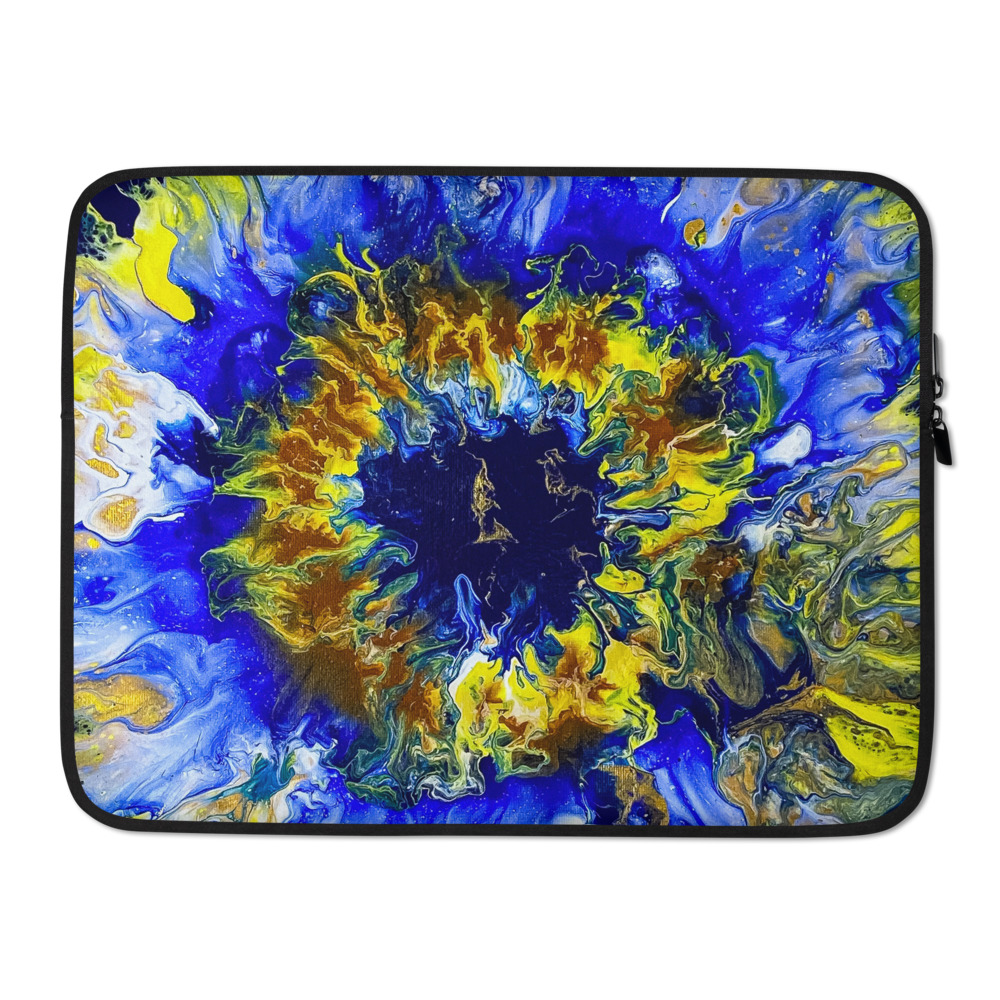 " Blue Bloomin" Laptop Sleeve - Image 2