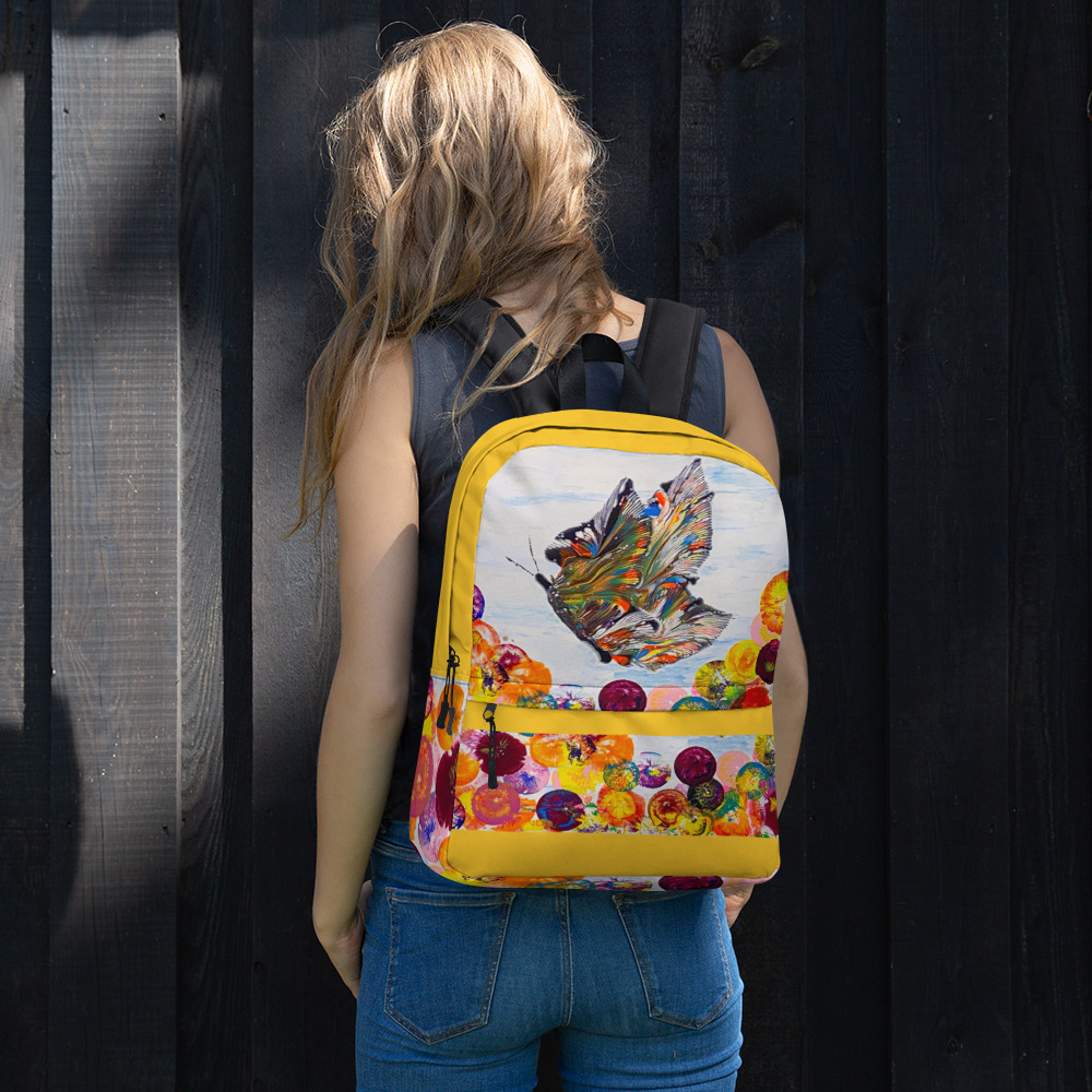 In Flight Yellow Backpack