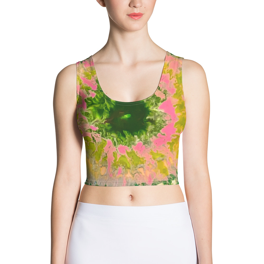 Pink goes well with Green Crop Top - Image 2