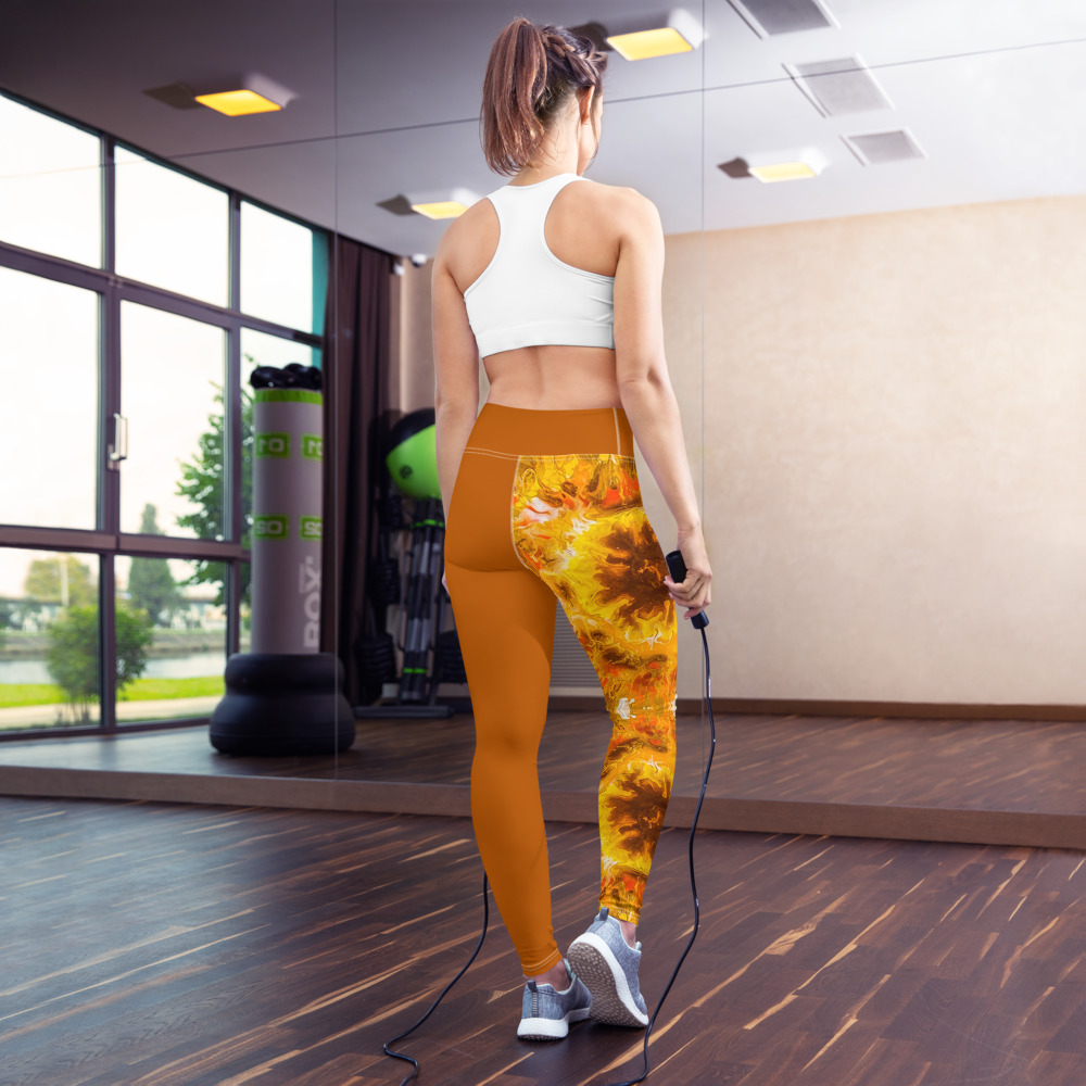 Sunflower Burst Yoga Leggings - Image 2