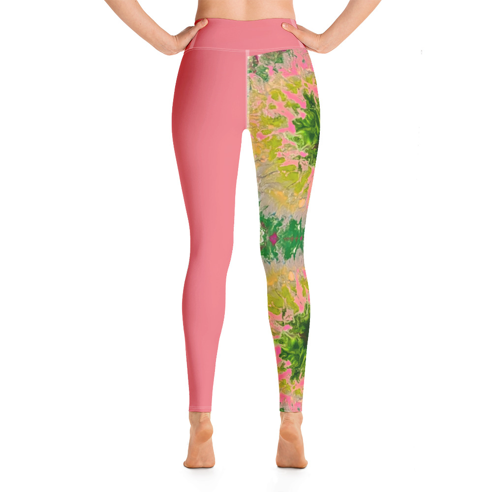 Pink Goes well with Green (Pink) Yoga Leggings - Image 4