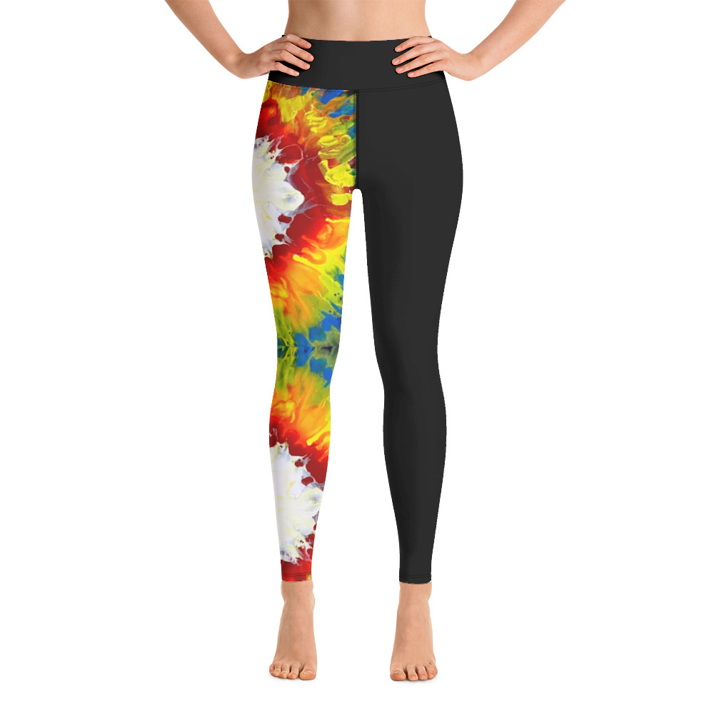 "Let Your PRIDE shine Through"  Black Yoga Leggings