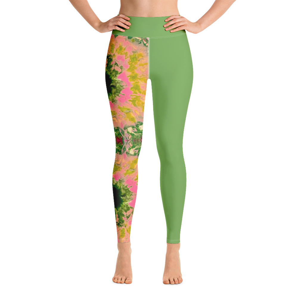Pink Goes well with Green (Green) Yoga Leggings