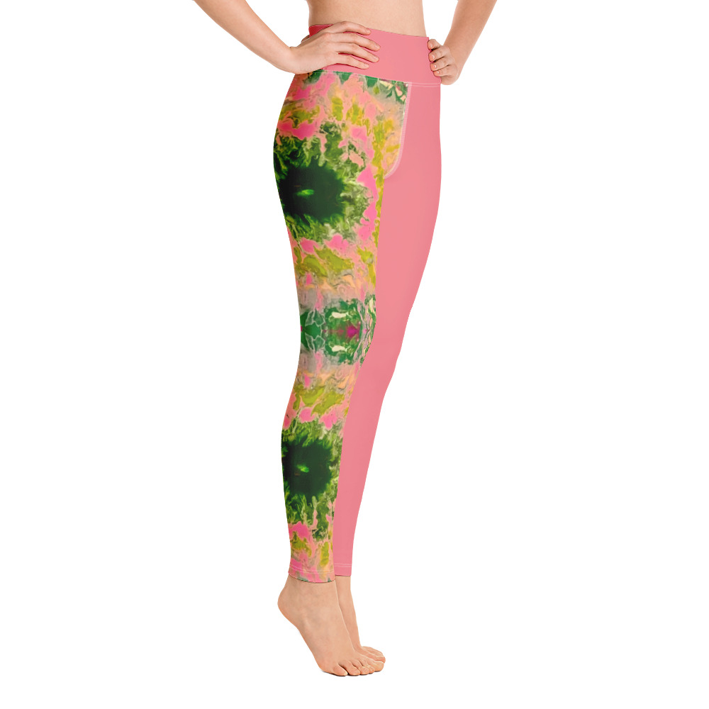 Pink Goes well with Green (Pink) Yoga Leggings - Image 3