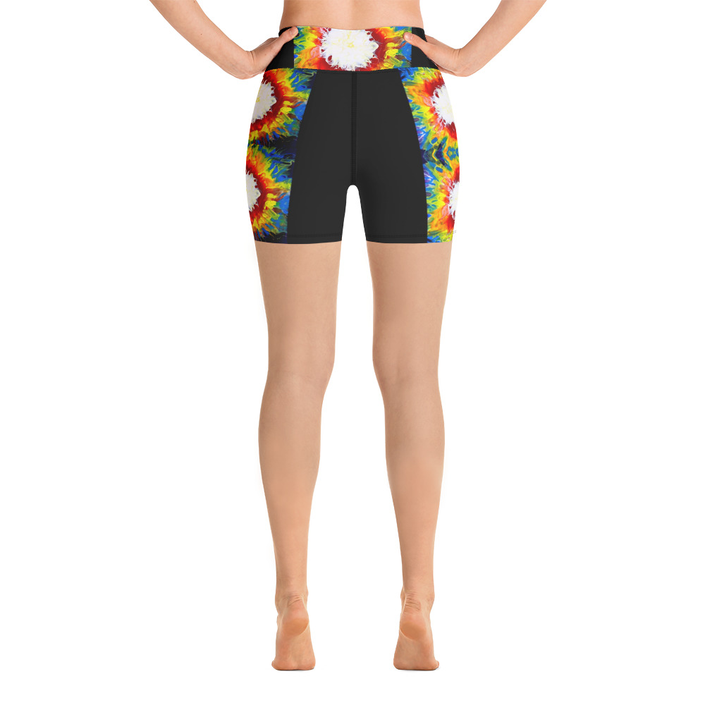 "Let Your PRIDE Shine Through" Yoga Shorts - Image 4