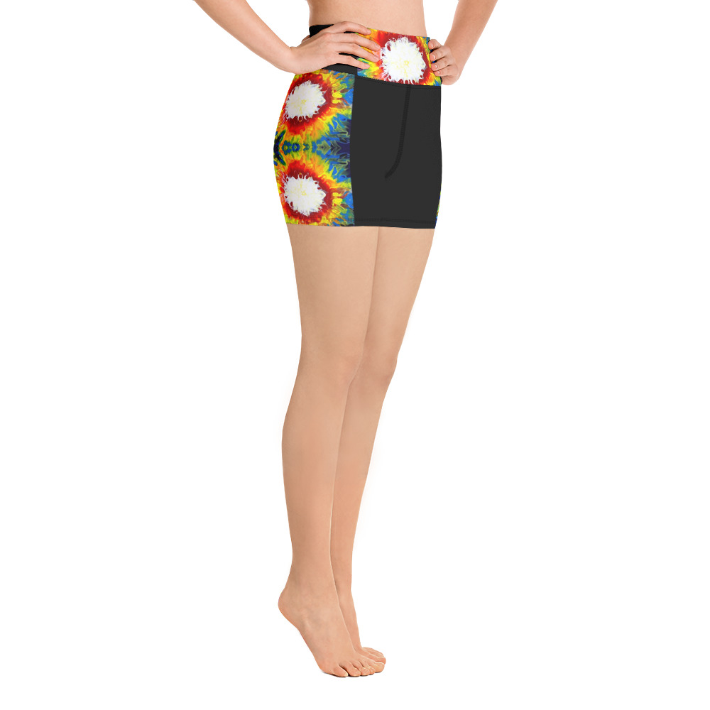 "Let Your PRIDE Shine Through" Yoga Shorts - Image 3