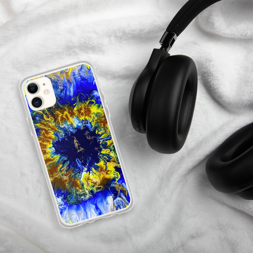 Blue Bloomin Phone Case - Image 2