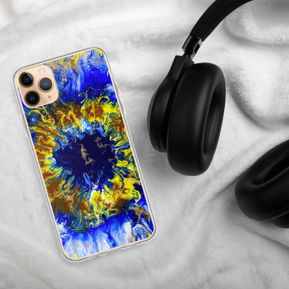 Blue Bloomin Phone Case - Image 8