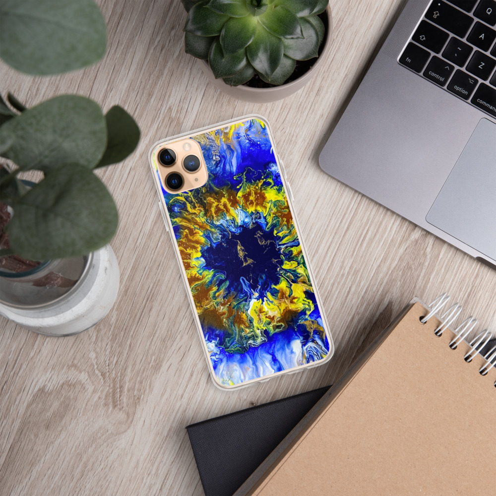 Blue Bloomin Phone Case - Image 9