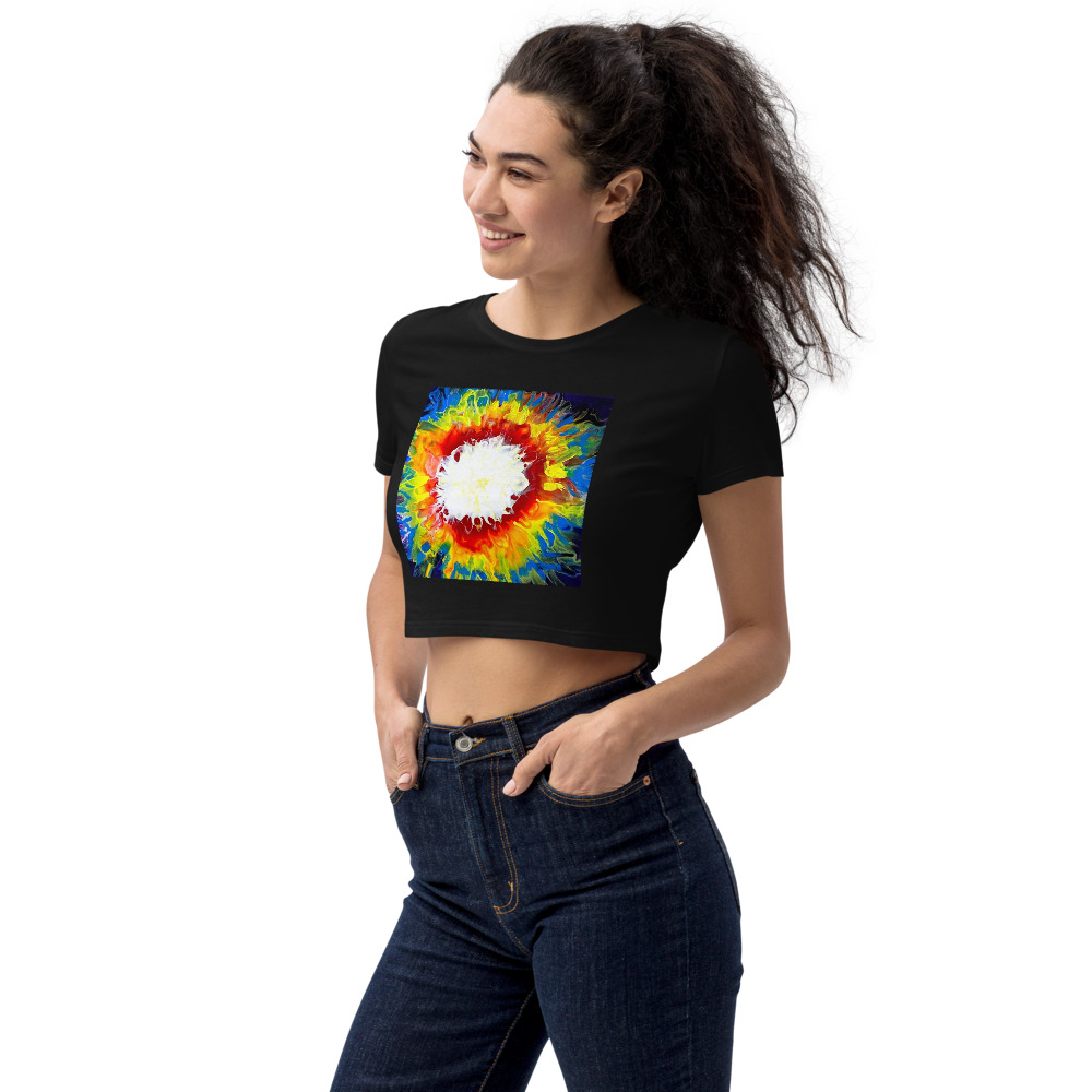 "Let Your PRIDE Shine Through" Organic Crop Top - Image 3