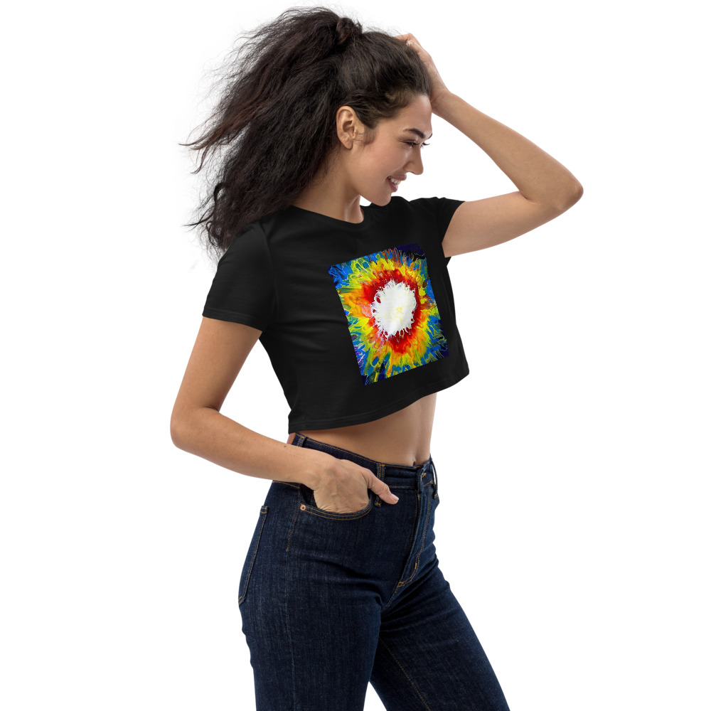 "Let Your PRIDE Shine Through" Organic Crop Top - Image 2