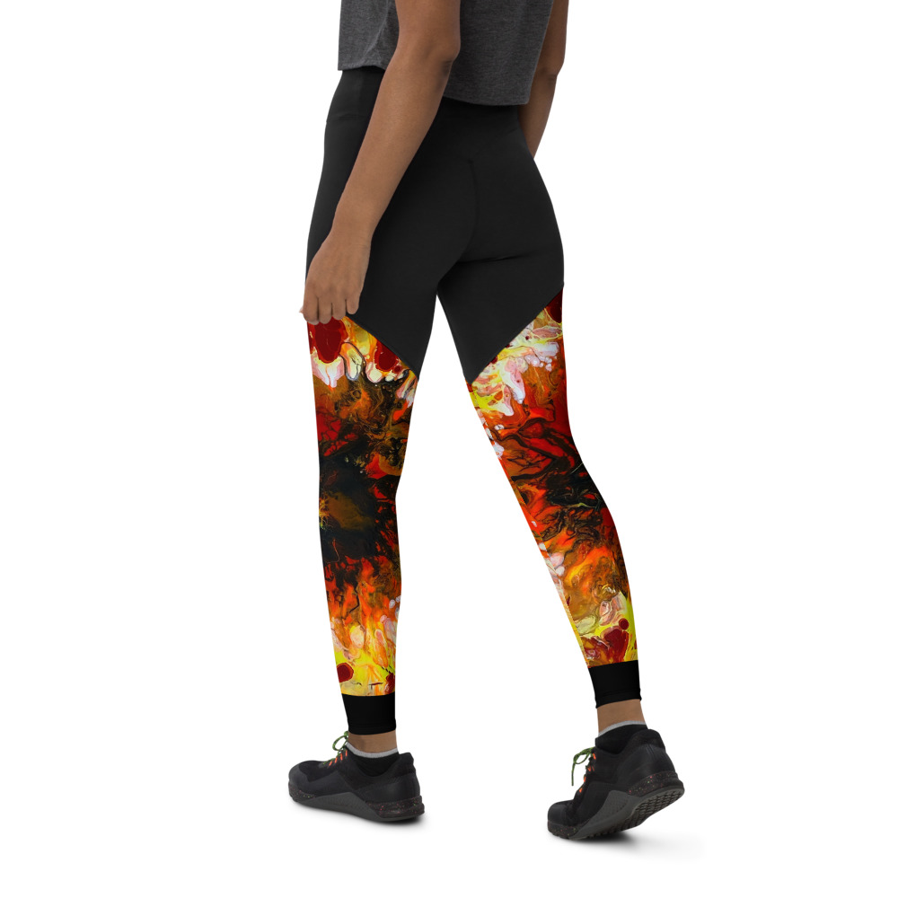 Eye of Fire Sports Leggings - Image 3