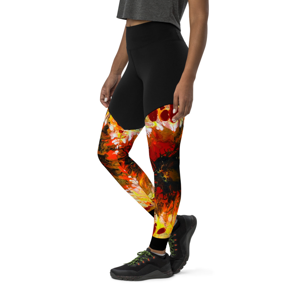 Eye of Fire Sports Leggings - Image 2