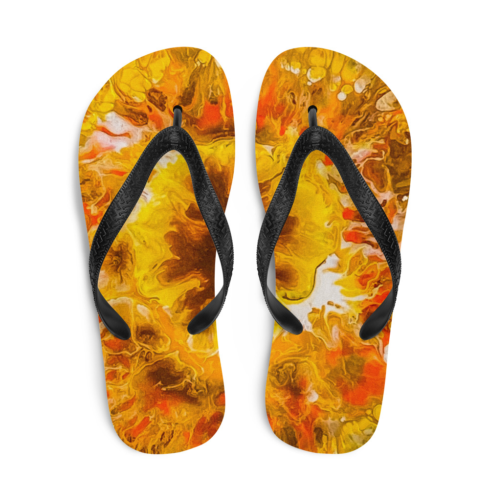 Sunflower Burst Flip-Flops