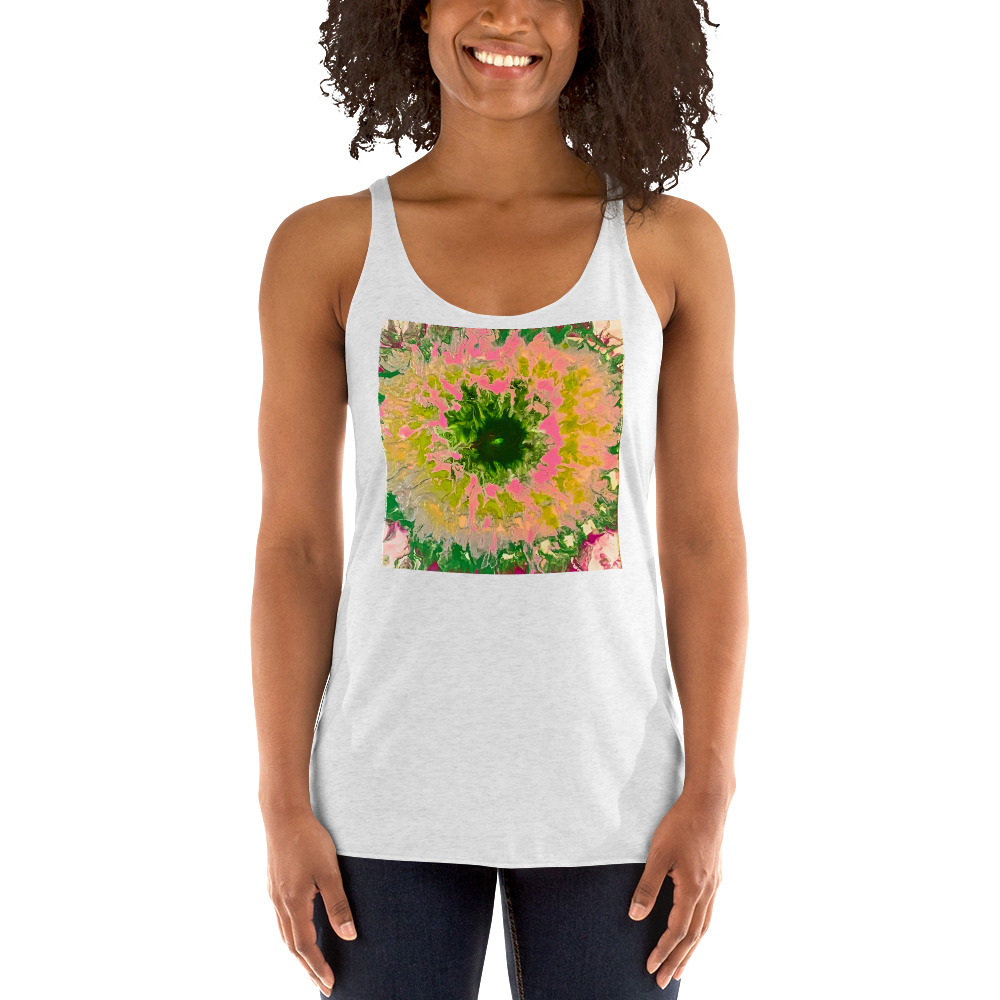 Pink goes well with Green Women's Racerback Tank