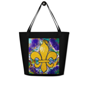 "It's Mardi Gras Time" Beach Bag