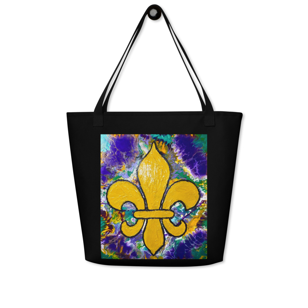 "It's Mardi Gras Time" Beach Bag