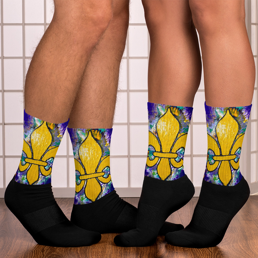 "It's Mardi Gras Time! Socks