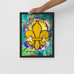 "Mardi Gras Time II" Framed photo paper poster