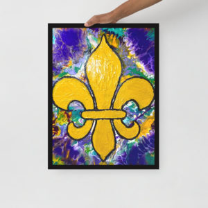 Mardi Gras Time Framed photo paper poster
