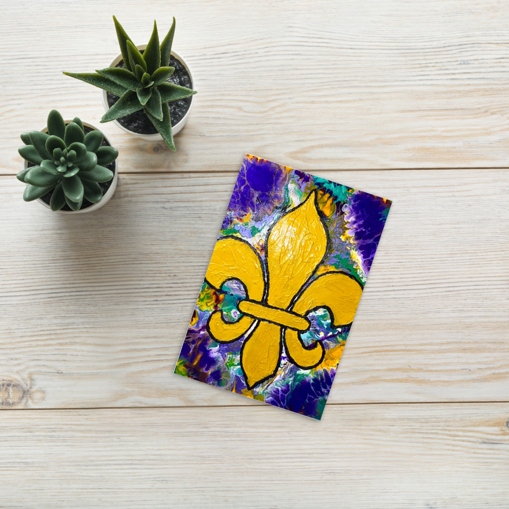 "Mardi Gras Time" Standard Postcard